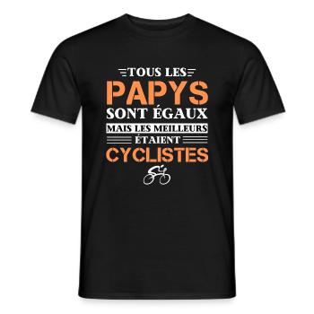 Humour Vélo Meilleur Papy Cycliste Cadeau - T-shirt homme - noir - Devant - AI Model Male 178 light (178cm)