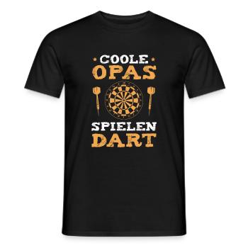 Coole Opas spielen Dart Vatertag Dartspieler - Männer T-Shirt - Schwarz - Vorne - AI Model Male 178 light (178cm)