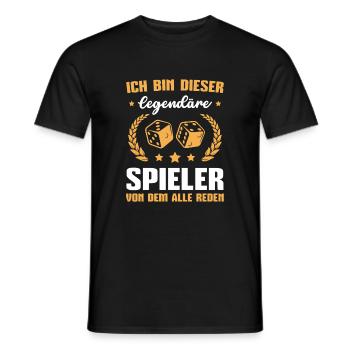 Würfeln Gesellschaftsspiele Hobby Brettspiele - Männer T-Shirt - Schwarz - Vorne - AI Model Male 178 light (178cm)