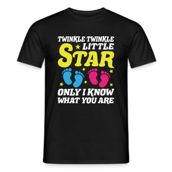 Twinkle Twinkle Little Star sexual partner - Men's T-Shirt - black - Front - AI Model Male 178 light (178cm)