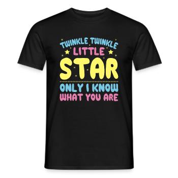 Twinkle Twinkle Little Star sexual partner - Men's T-Shirt - black - Front - AI Model Male 178 light (178cm)