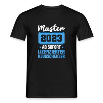 Masterarbeit bestanden Abschluss 2023 Master - Männer T-Shirt - Schwarz - Vorne - AI Model Male 178 light (178cm)