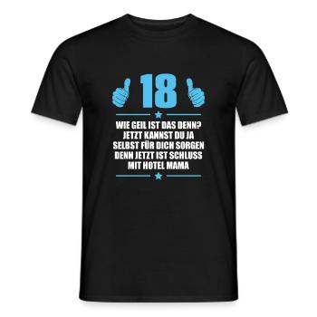 18er Eltern Sohn Idee 18. Geburtstag - Männer T-Shirt - Schwarz - Vorne - AI Model Male 178 light (178cm)