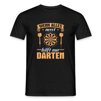 Dartsport Dartscheibe Dartspieler - Männer T-Shirt - Schwarz - Vorne - AI Model Male 178 light (178cm)