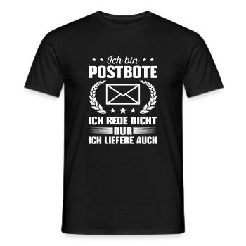 Post Paketbote Zusteller Briefträger Postbote - Männer T-Shirt - Schwarz - Vorne - AI Model Male 178 light (178cm)