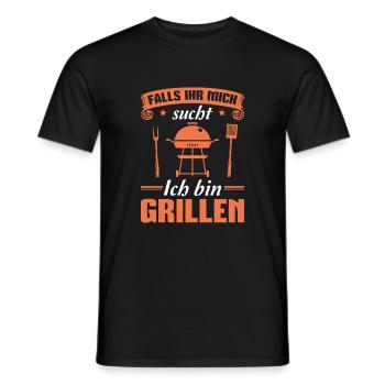 Grillen Barbecue Grillparty Grillbesteck Grill - Männer T-Shirt - Schwarz - Vorne - AI Model Male 178 light (178cm)