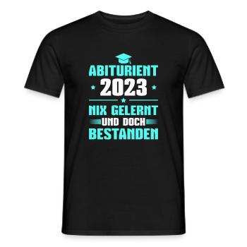 Abitur 2023 Matura Bestandene Abschlussprüfung - Männer T-Shirt - Schwarz - Vorne - AI Model Male 178 light (178cm)
