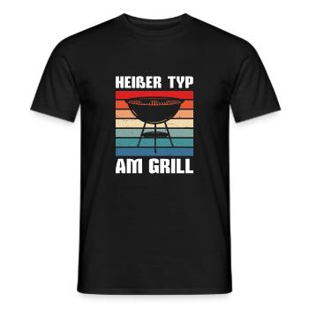 Grillen Grillsaison Barbecue Grill - Männer T-Shirt - Schwarz - Vorne - AI Model Male 178 light (178cm)