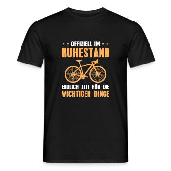 Fahrrad Rentner Radfahrer im Ruhestand - Männer T-Shirt - Schwarz - Vorne - AI Model Male 178 light (178cm)