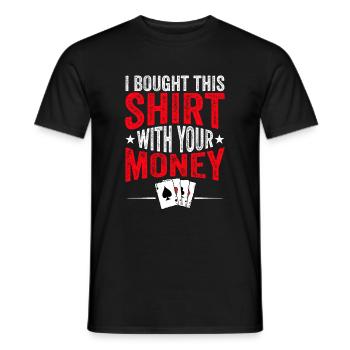 Kartenspiel Kartenspieler Pokern - Männer T-Shirt - Schwarz - Vorne - AI Model Male 178 light (178cm)