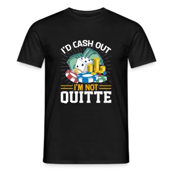 Kartenspiel Kartenspieler Pokern - Männer T-Shirt - Schwarz - Vorne - AI Model Male 178 light (178cm)