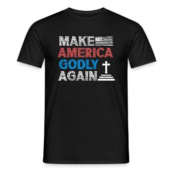 Rendre l’Amérique pieuse, aimer à nouveau la foi de Dieu - T-shirt homme - noir - Devant - AI Model Male 178 light (178cm)