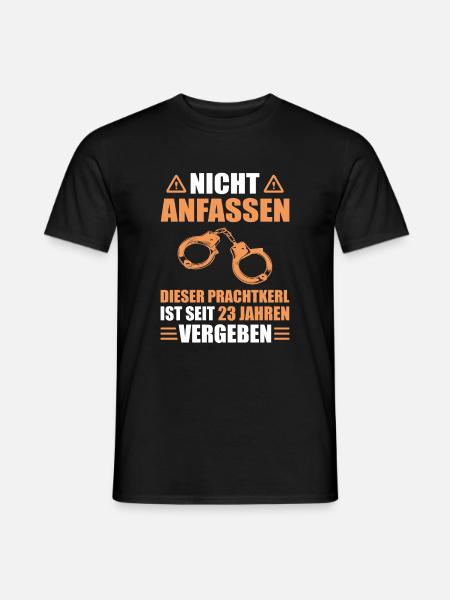 Titanhochzeit Ehemann 23. Hochzeitstag Geschenk - Männer T-Shirt - Schwarz