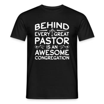 Christian Prister Pastor Jesus Pastor Church - Men's T-Shirt - black - Front - AI Model Male 178 light (178cm)