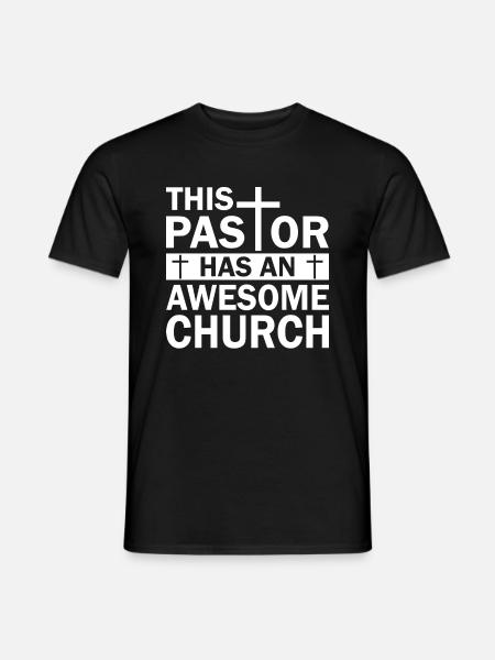 Église chrétienne Prister Pasteur Jésus Pasteur - T-shirt homme - noir