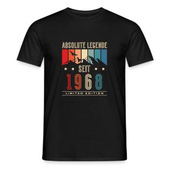 55er Geboren 1968 Jahrgang Vintage 55 Geburtstag - Männer T-Shirt - Schwarz - Vorne - AI Model Male 178 light (178cm)