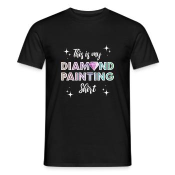 Diamond Painting Shirt - Männer T-Shirt - Schwarz - Vorne - AI Model Male 178 light (178cm)