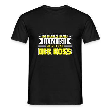 Im Ruhestand: Jetzt Ist Meine Frau Der Lustig - Männer T-Shirt - Schwarz - Vorne - AI Model Male 178 light (178cm)