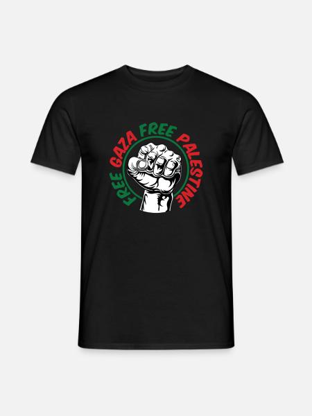 Free Gaza Free Palestine - Mænd T-shirt - sort