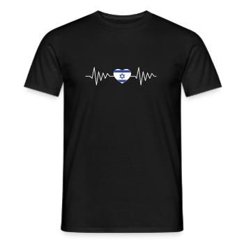 Israel Pulse - Men's T-Shirt - black - Front - AI Model Male 178 light (178cm)