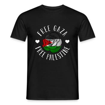 Palestine - T-shirt homme - noir - Devant - AI Model Male 178 light (178cm)