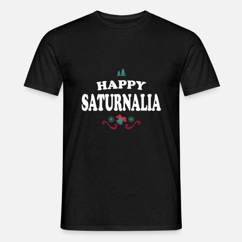 Frohe Saturnalia - Männer T-Shirt - Schwarz