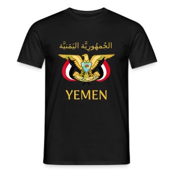Yemen - Men's T-Shirt - black - Front - AI Model Male 178 light (178cm)