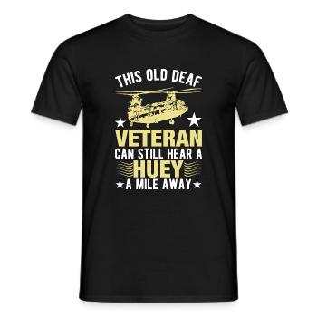 Mile Away Helicopter Pilot Vietnam Veteran - Men's T-Shirt - black - Front - AI Model Male 178 light (178cm)