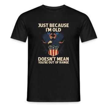Ce n’est pas parce que je suis vieux que tu n’as plus de - T-shirt homme - noir - Devant - AI Model Male 178 light (178cm)
