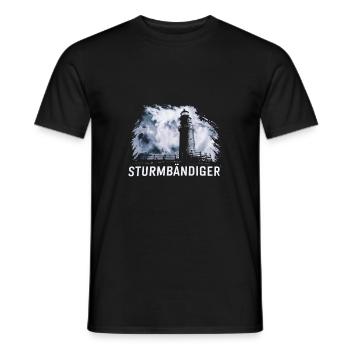 Phare de Stormbending : le mysticisme de l’Allemagne du Nord - T-shirt homme - noir - Devant - AI Model Male 178 light (178cm)