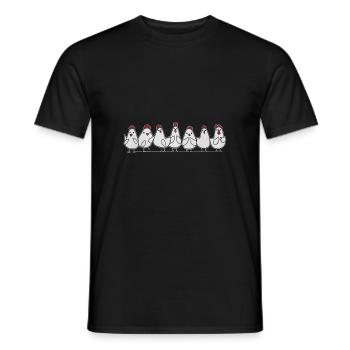 Funny Chicken Row for Real Farmers Breeders - Men's T-Shirt - black - Front - AI Model Male 178 light (178cm)
