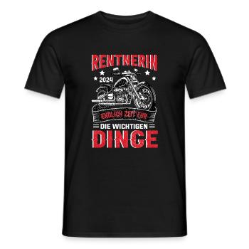 Rentenbeginn Rentnerin Frau Lustige Deko - Männer T-Shirt - Schwarz - Vorne - AI Model Male 178 light (178cm)
