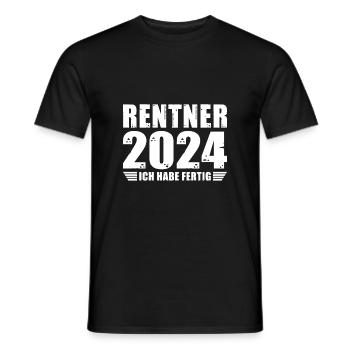 Pensionär Rente Ruhestand Lustiger Herren Rentner - Männer T-Shirt - Schwarz - Vorne - AI Model Male 178 light (178cm)