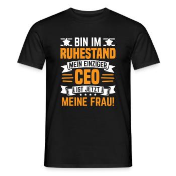 Retirement Funny Pension Pensioner Pension - Men's T-Shirt - black - Front - AI Model Male 178 light (178cm)