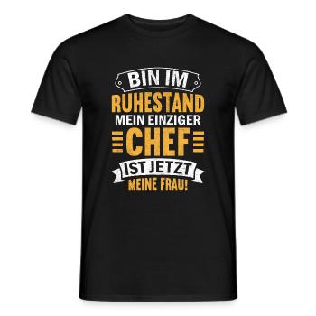 Funny Pensions Gifts Wife - Men's T-Shirt - black - Front - AI Model Male 178 light (178cm)