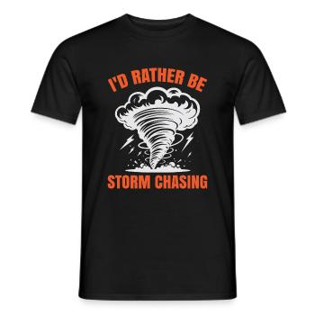 Je préférerais être Storm Chasing Tornado Hurricane - T-shirt homme - noir - Devant - AI Model Male 178 light (178cm)