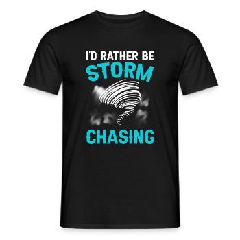 Je préférerais être Storm Chasing Tornado Hurricane - T-shirt homme - noir - Devant - AI Model Male 178 light (178cm)