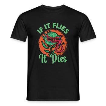 « s’il vole, il meurt » Design audacieux - T-shirt homme - noir - Devant - AI Model Male 178 light (178cm)
