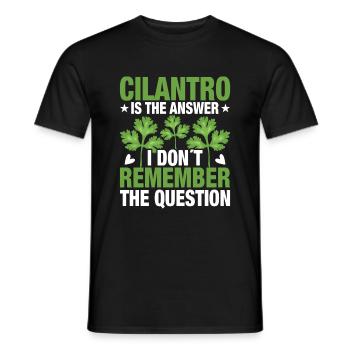 Je déteste la coriandre, je plaisante, la coriandre - T-shirt homme - noir - Devant - AI Model Male 178 light (178cm)