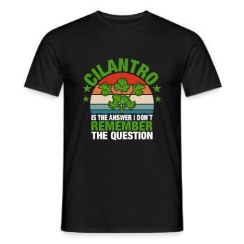 Coriander cilantro I hate fresh - Men's T-Shirt - black - Front - AI Model Male 178 light (178cm)