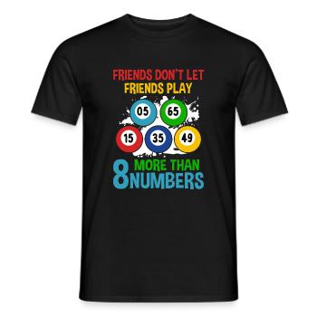 Keno Games Brighten Up Your Game Night With - Men's T-Shirt - black - Front - AI Model Male 178 light (178cm)