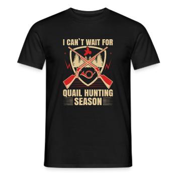 Design pour les amateurs de la saison de chasse à la caille - T-shirt homme - noir - Devant - AI Model Male 178 light (178cm)