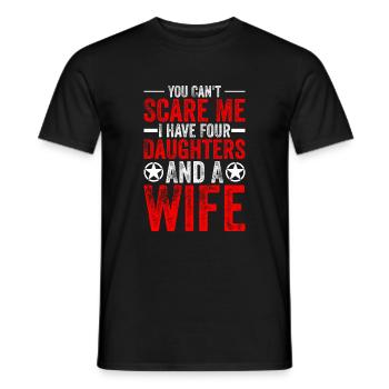 Tu ne peux pas me faire peur, j’en ai quatre - T-shirt homme - noir - Devant - AI Model Male 178 light (178cm)