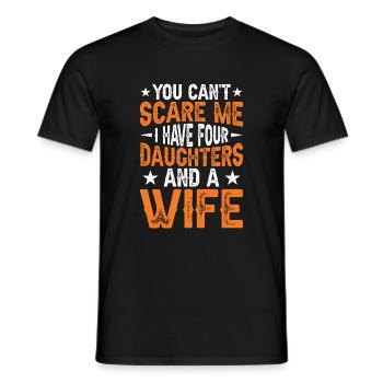 Tu ne peux pas me faire peur, j’en ai quatre - T-shirt homme - noir - Devant - AI Model Male 178 light (178cm)