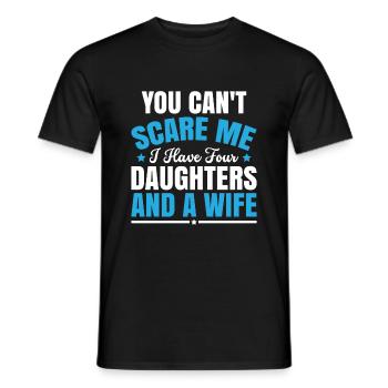 Tu ne peux pas me faire peur, j’en ai quatre - T-shirt homme - noir - Devant - AI Model Male 178 light (178cm)