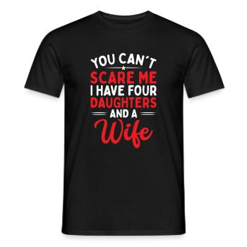 Tu ne peux pas me faire peur, j’en ai quatre - T-shirt homme - noir - Devant - AI Model Male 178 light (178cm)