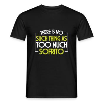 Design « Ne touchez pas à mon Sofrito ou à ma fille » - T-shirt homme - noir - Devant - AI Model Male 178 light (178cm)