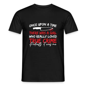 Once Upon A Time True Crime Lover - Men's T-Shirt - black - Front - AI Model Male 178 light (178cm)
