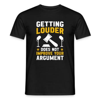 engage in the art of political debate and - Men's T-Shirt - black - Front - AI Model Male 178 light (178cm)