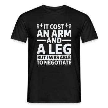Amputation Lost Leg - Men's T-Shirt - black - Front - AI Model Male 178 light (178cm)